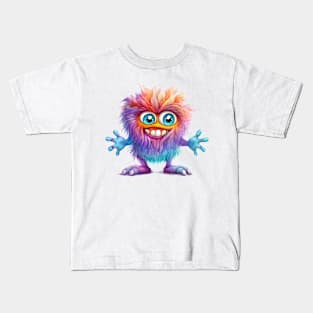 Fluffy Monster #1 Kids T-Shirt